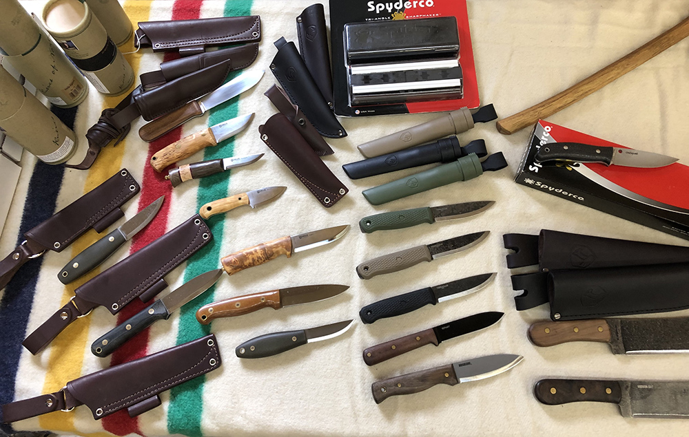 Knives on display a the 2019 GBS